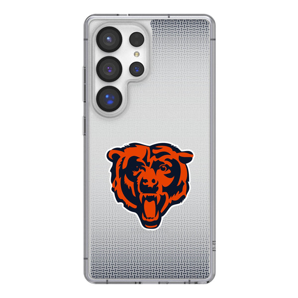 Chicago Bears Linen Galaxy Clear Phone Case for Samsung Galaxy