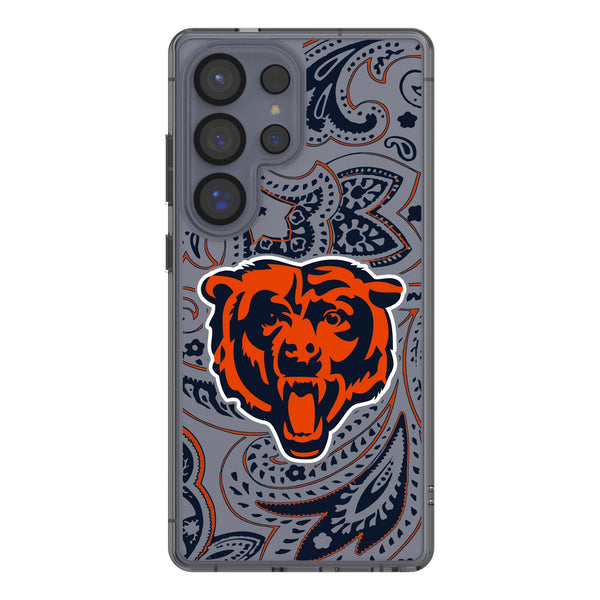 Chicago Bears Paisley Galaxy Clear Phone Case for Samsung Galaxy