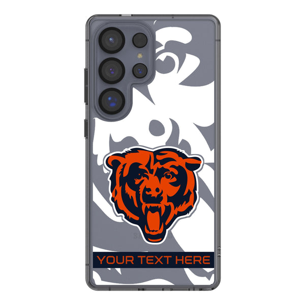 Chicago Bears Personalized Tilt Galaxy Clear Phone Case for Samsung Galaxy