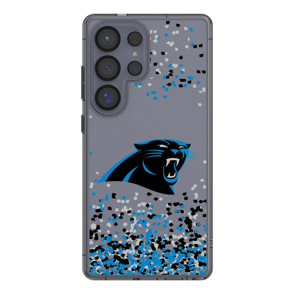 Carolina Panthers Confetti Galaxy Clear Phone Case for Samsung Galaxy
