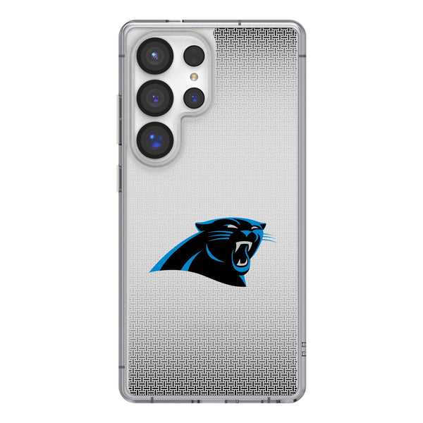 Carolina Panthers Linen Galaxy Clear Phone Case for Samsung Galaxy