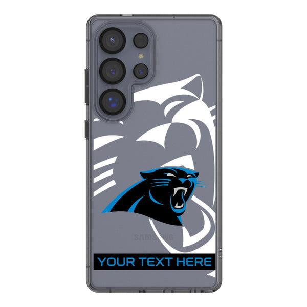 Carolina Panthers Personalized Tilt Galaxy Clear Phone Case for Samsung Galaxy