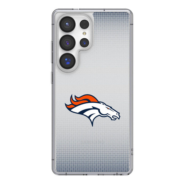 Denver Broncos Linen Galaxy Clear Phone Case for Samsung Galaxy