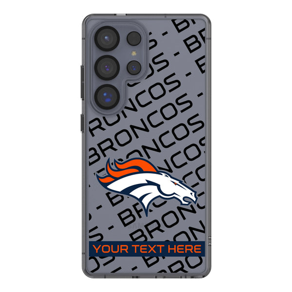 Denver Broncos Personalized Tilt Galaxy Clear Phone Case for Samsung Galaxy