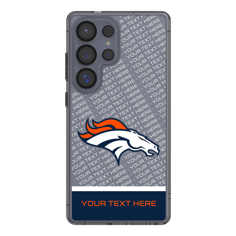 Denver Broncos Personalized EndZone Plus Galaxy Clear Phone Case for Samsung Galaxy