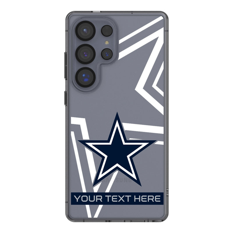Dallas Cowboys Personalized Tilt Galaxy Clear Phone Case for Samsung Galaxy