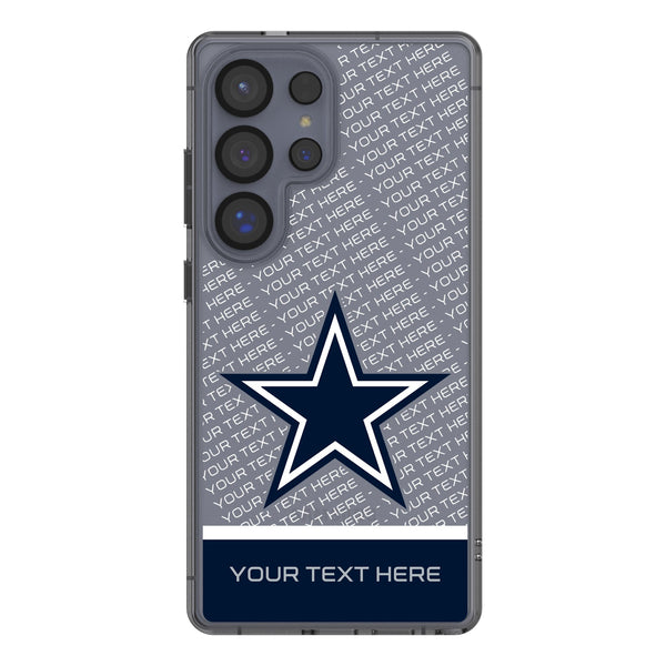 Dallas Cowboys Personalized EndZone Plus Galaxy Clear Phone Case for Samsung Galaxy