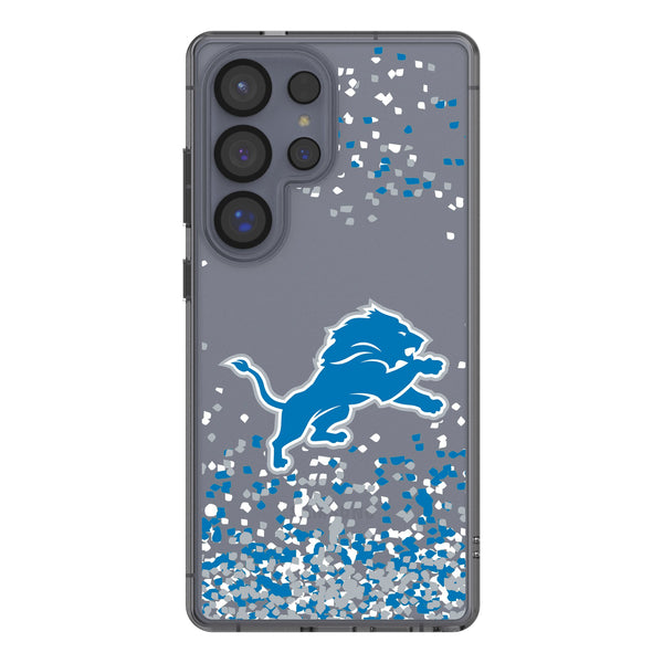 Detroit Lions Confetti Galaxy Clear Phone Case for Samsung Galaxy