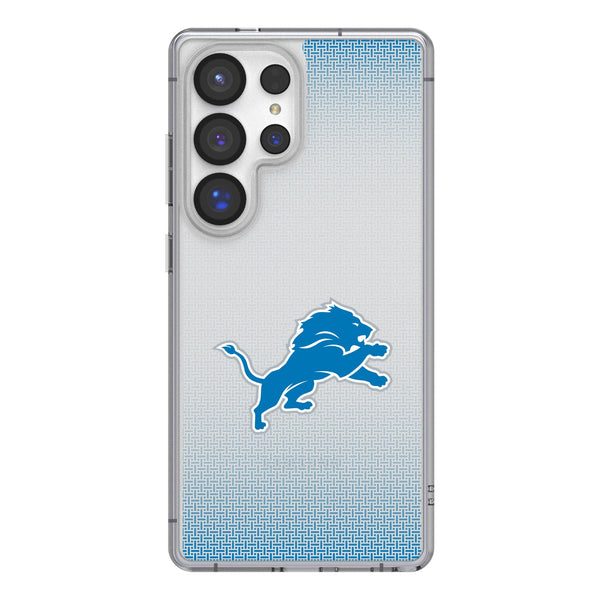 Detroit Lions Linen Galaxy Clear Phone Case for Samsung Galaxy