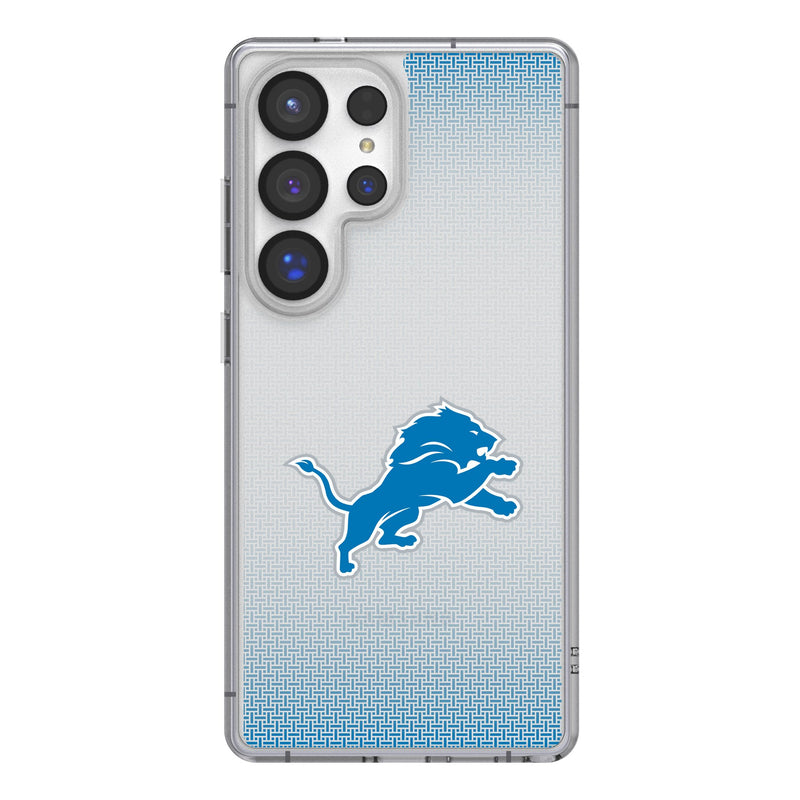 Detroit Lions Linen Galaxy Clear Phone Case for Samsung Galaxy