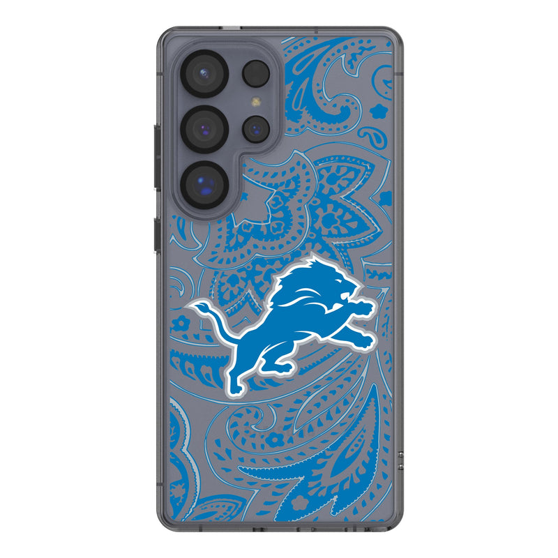Detroit Lions Paisley Galaxy Clear Phone Case for Samsung Galaxy