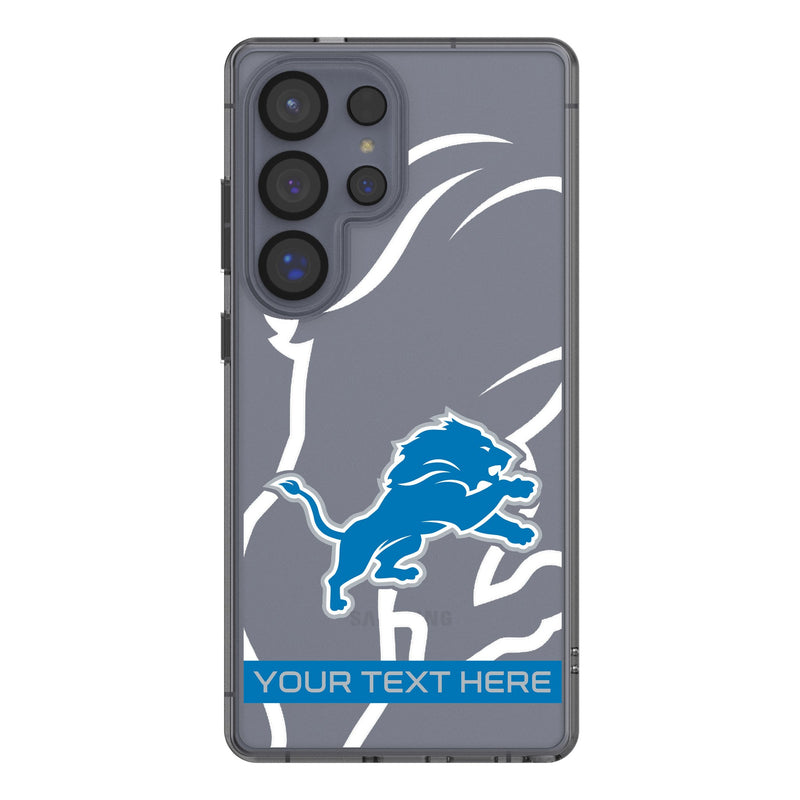 Detroit Lions Personalized Tilt Galaxy Clear Phone Case for Samsung Galaxy