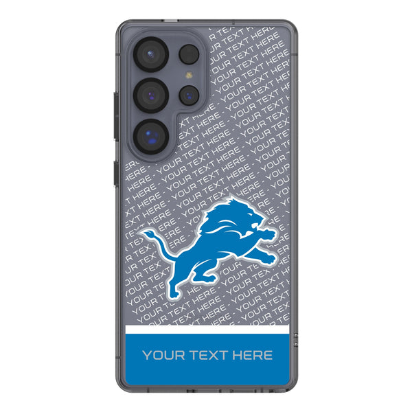 Detroit Lions Personalized EndZone Plus Galaxy Clear Phone Case for Samsung Galaxy