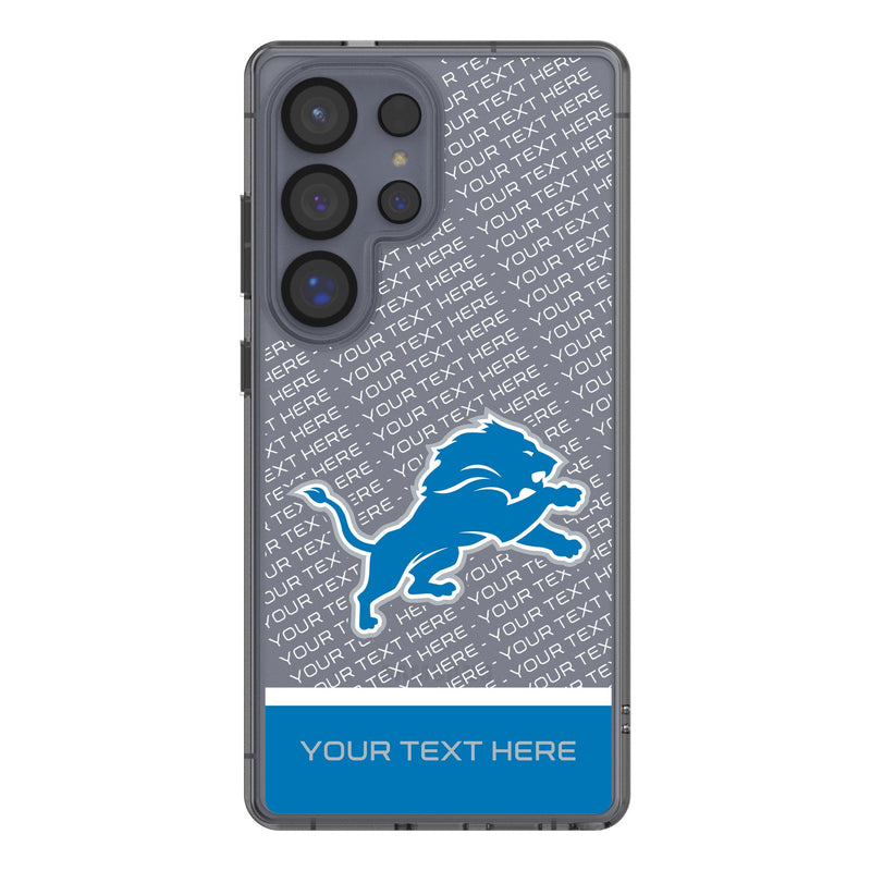 Detroit Lions Personalized EndZone Plus Galaxy Clear Phone Case for Samsung Galaxy