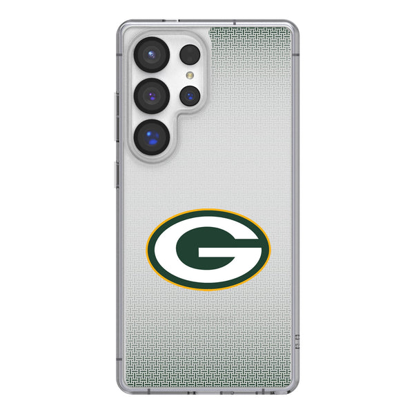 Green Bay Packers Linen Galaxy Clear Phone Case for Samsung Galaxy