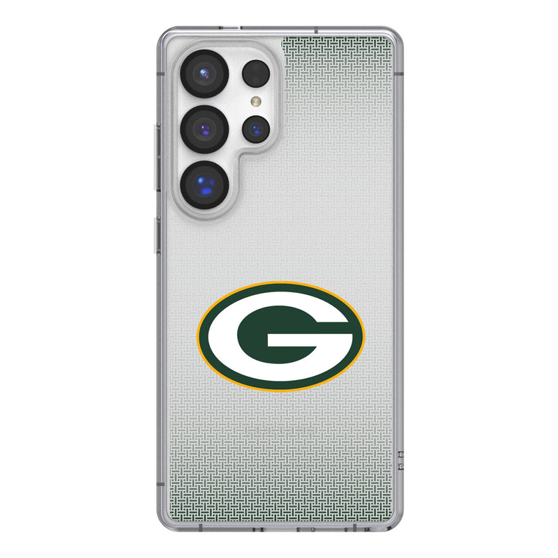 Green Bay Packers Linen Galaxy Clear Phone Case for Samsung Galaxy