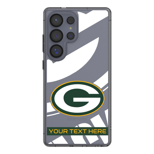 Green Bay Packers Personalized Tilt Galaxy Clear Phone Case for Samsung Galaxy