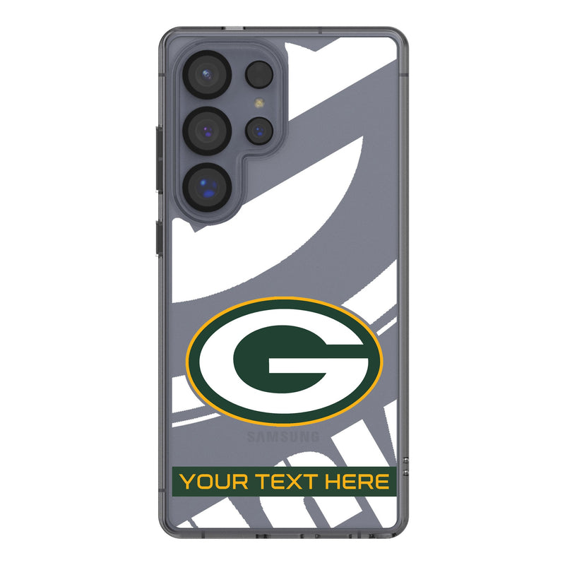 Green Bay Packers Personalized Tilt Galaxy Clear Phone Case for Samsung Galaxy