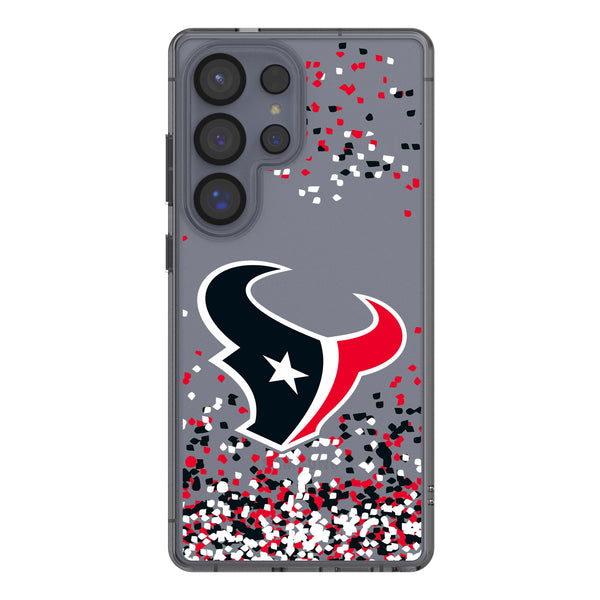 Houston Texans Confetti Galaxy Clear Phone Case for Samsung Galaxy