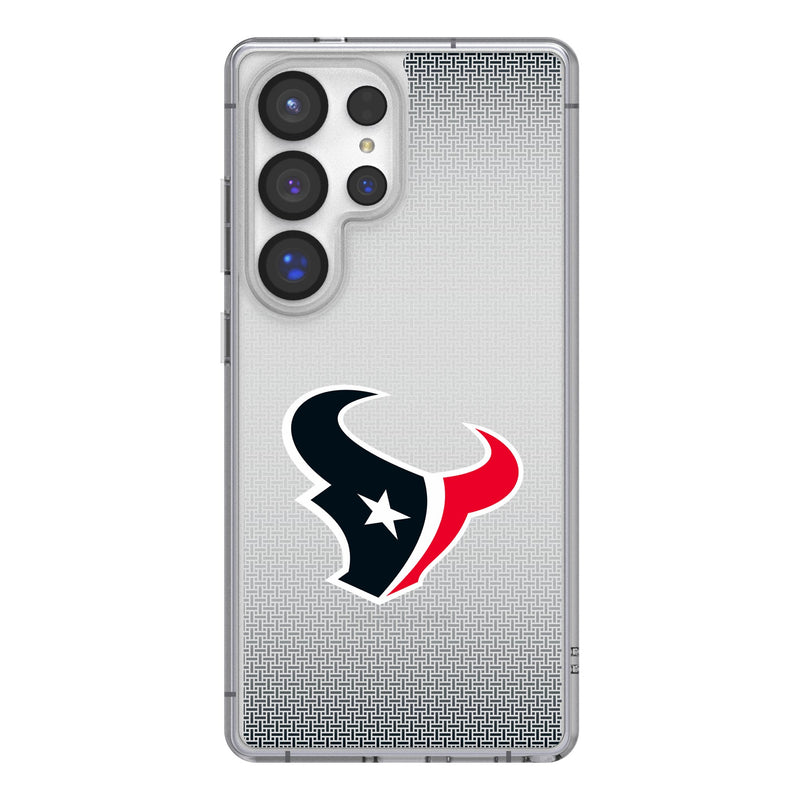 Houston Texans Linen Galaxy Clear Phone Case for Samsung Galaxy