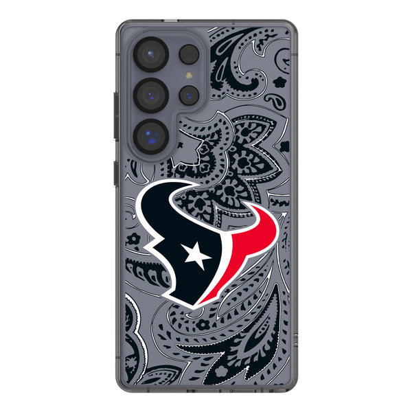 Houston Texans Paisley Galaxy Clear Phone Case for Samsung Galaxy
