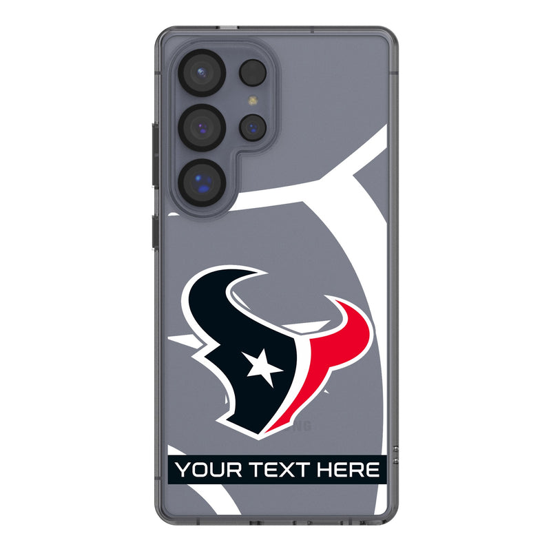 Houston Texans Personalized Tilt Galaxy Clear Phone Case for Samsung Galaxy