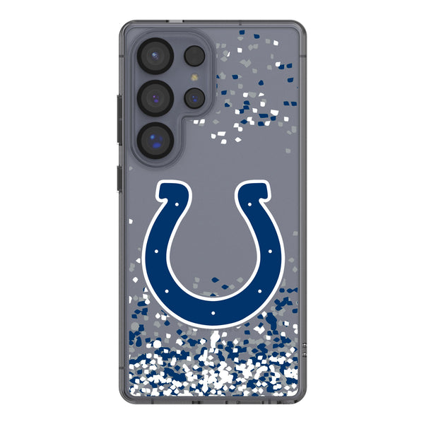 Indianapolis Colts Confetti Galaxy Clear Phone Case for Samsung Galaxy