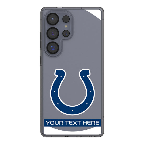 Indianapolis Colts Personalized Tilt Galaxy Clear Phone Case for Samsung Galaxy