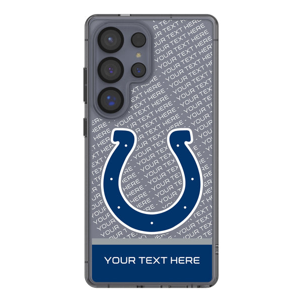 Indianapolis Colts Personalized EndZone Plus Galaxy Clear Phone Case for Samsung Galaxy