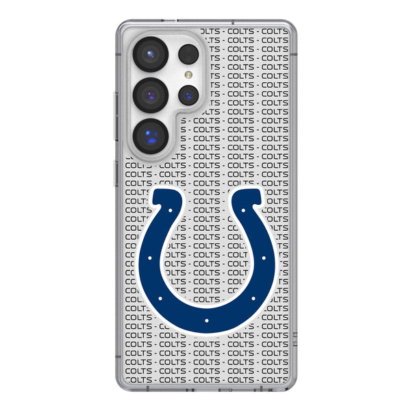 Indianapolis Colts Text Backdrop Galaxy Clear Phone Case for Samsung Galaxy