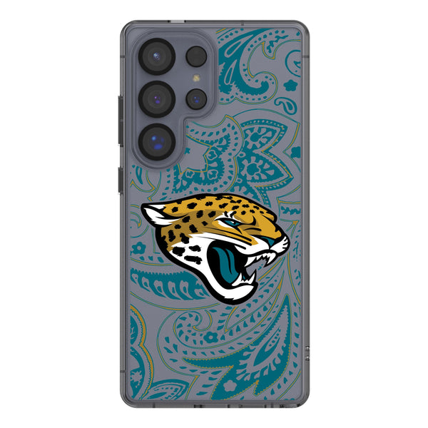 Jacksonville Jaguars Paisley Galaxy Clear Phone Case for Samsung Galaxy