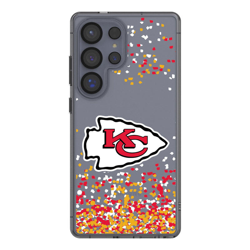 Kansas City Chiefs Confetti Galaxy Clear Phone Case for Samsung Galaxy