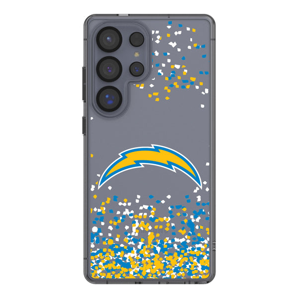 Los Angeles Chargers Confetti Galaxy Clear Phone Case for Samsung Galaxy