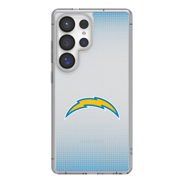 Los Angeles Chargers Linen Galaxy Clear Phone Case for Samsung Galaxy