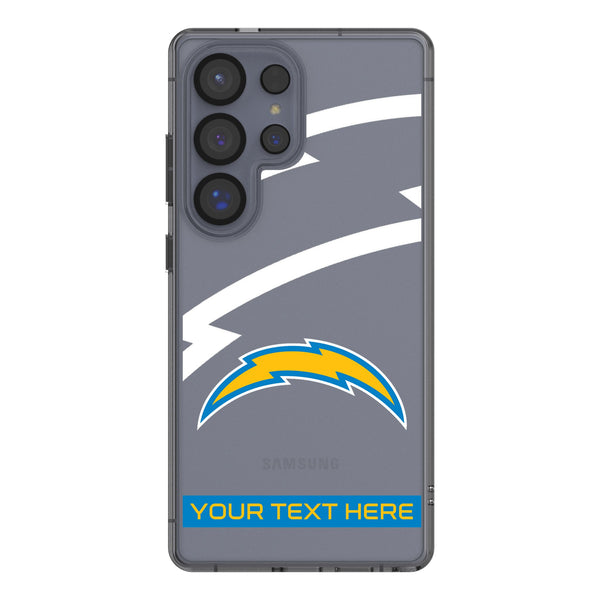 Los Angeles Chargers Personalized Tilt Galaxy Clear Phone Case for Samsung Galaxy