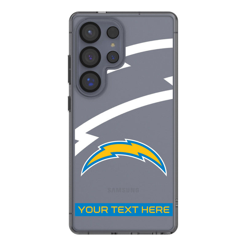 Los Angeles Chargers Personalized Tilt Galaxy Clear Phone Case for Samsung Galaxy