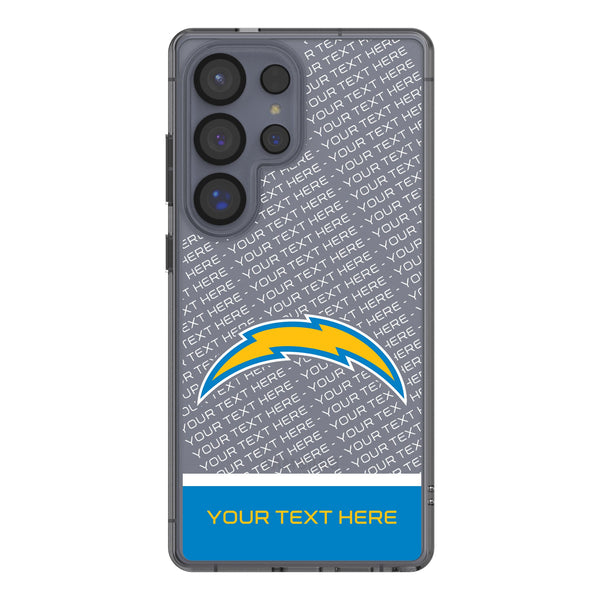 Los Angeles Chargers Personalized EndZone Plus Galaxy Clear Phone Case for Samsung Galaxy