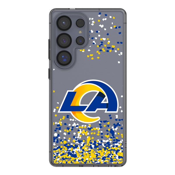 Los Angeles Rams Confetti Galaxy Clear Phone Case for Samsung Galaxy