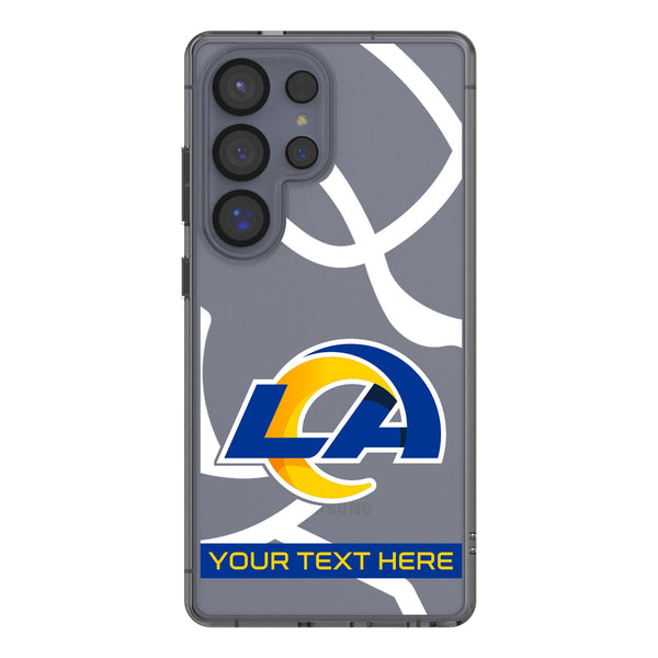 Los Angeles Rams Personalized Tilt Galaxy Clear Phone Case for Samsung Galaxy