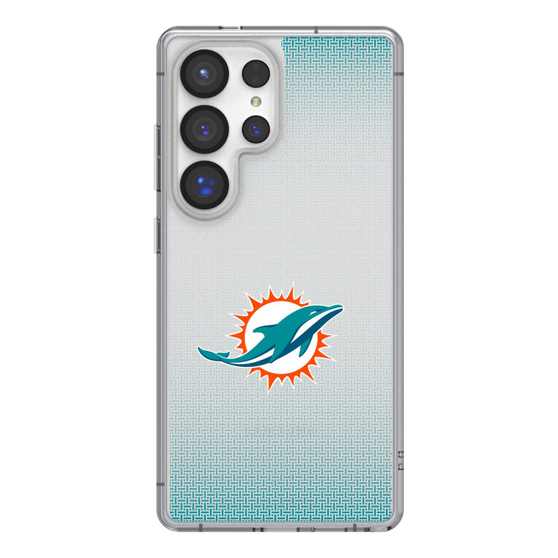 Miami Dolphins Linen Galaxy Clear Phone Case for Samsung Galaxy