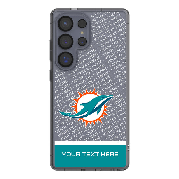 Miami Dolphins Personalized EndZone Plus Galaxy Clear Phone Case for Samsung Galaxy