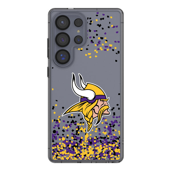 Minnesota Vikings Confetti Galaxy Clear Phone Case for Samsung Galaxy