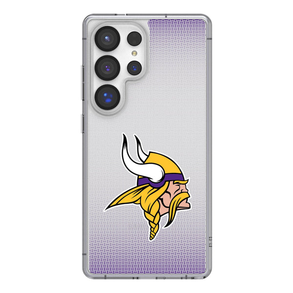 Minnesota Vikings Linen Galaxy Clear Phone Case for Samsung Galaxy