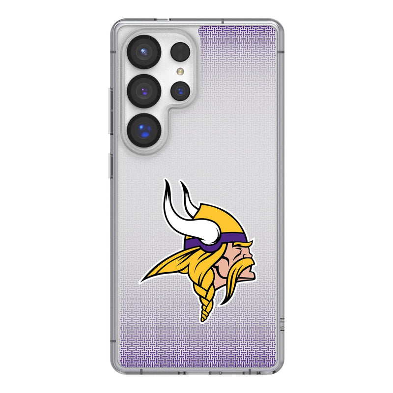 Minnesota Vikings Linen Galaxy Clear Phone Case for Samsung Galaxy