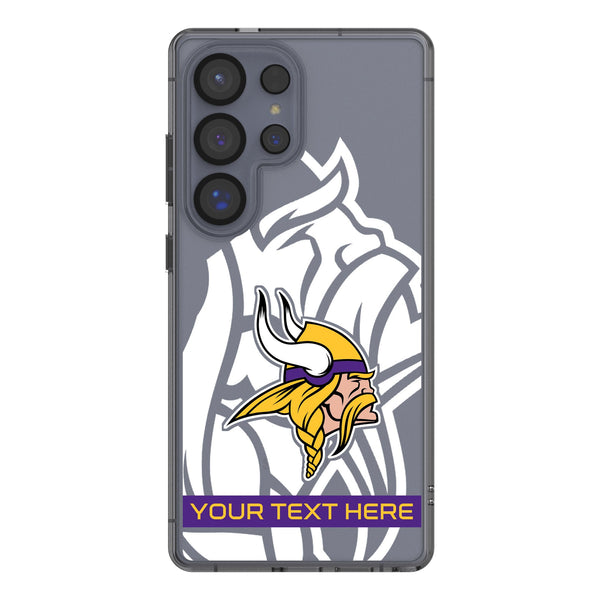 Minnesota Vikings Personalized Tilt Galaxy Clear Phone Case for Samsung Galaxy