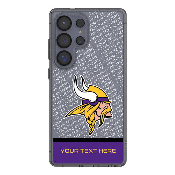Minnesota Vikings Personalized EndZone Plus Galaxy Clear Phone Case for Samsung Galaxy