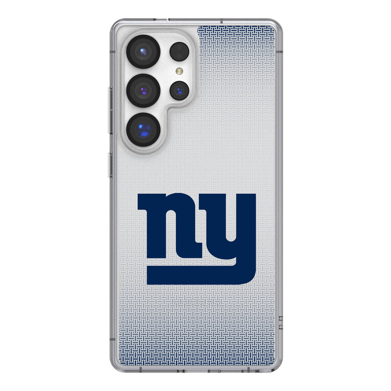New York Giants Linen Galaxy Clear Phone Case for Samsung Galaxy