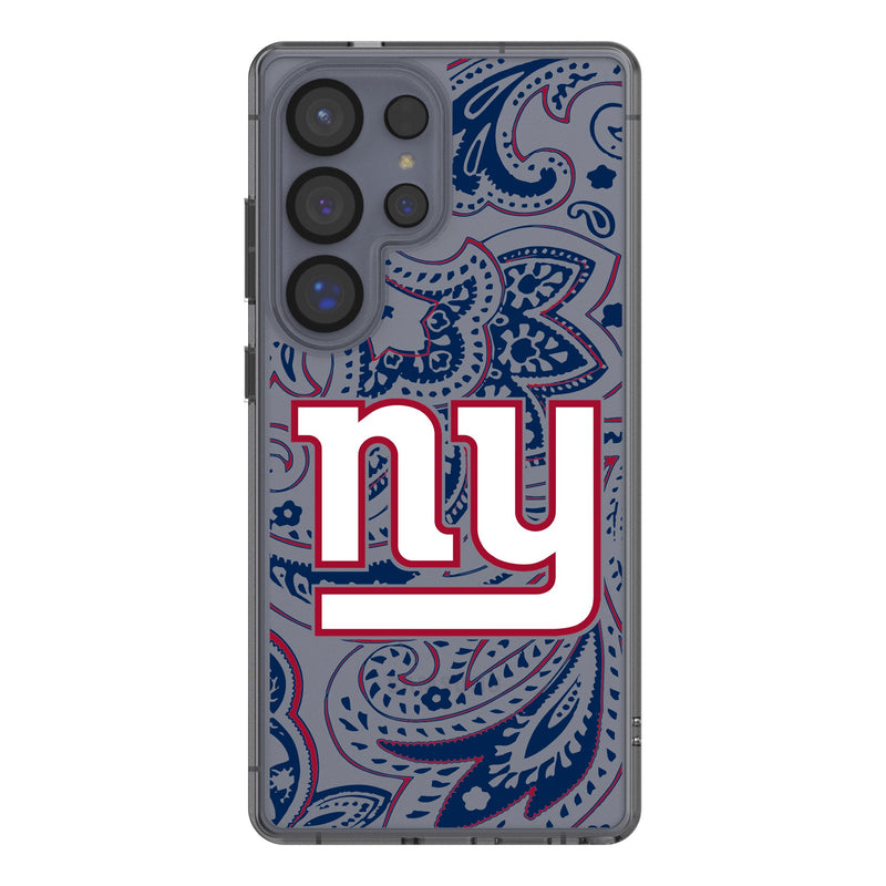 New York Giants Paisley Galaxy Clear Phone Case for Samsung Galaxy