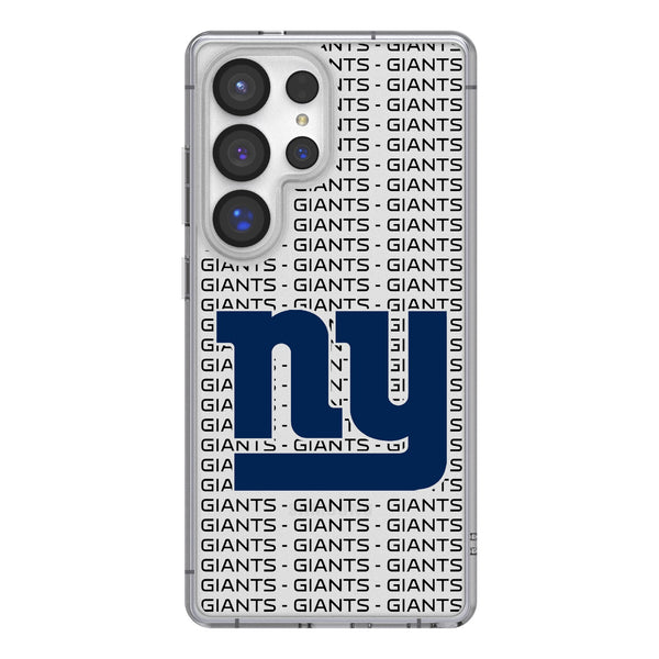 New York Giants Text Backdrop Galaxy Clear Phone Case for Samsung Galaxy