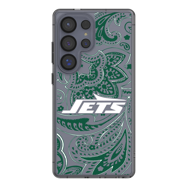New York Jets Paisley Galaxy Clear Phone Case for Samsung Galaxy